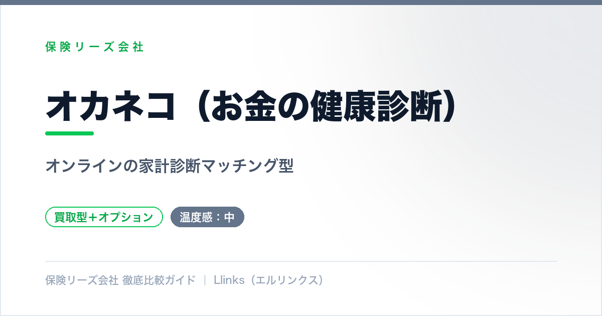 オカネコ（お金の健康診断）のサービス紹介イメージ